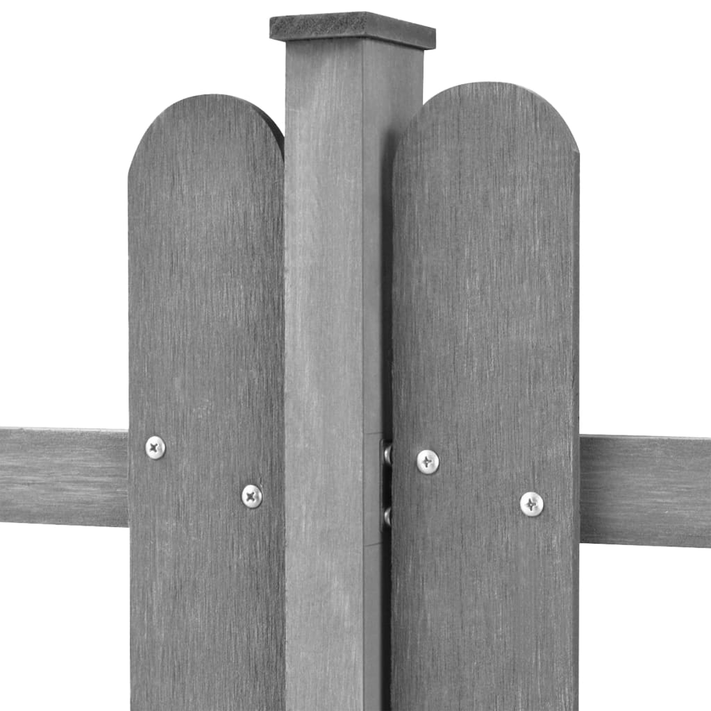 vidaXL Statinių tvora su stulpais, 3vnt., 600x80cm, WPC