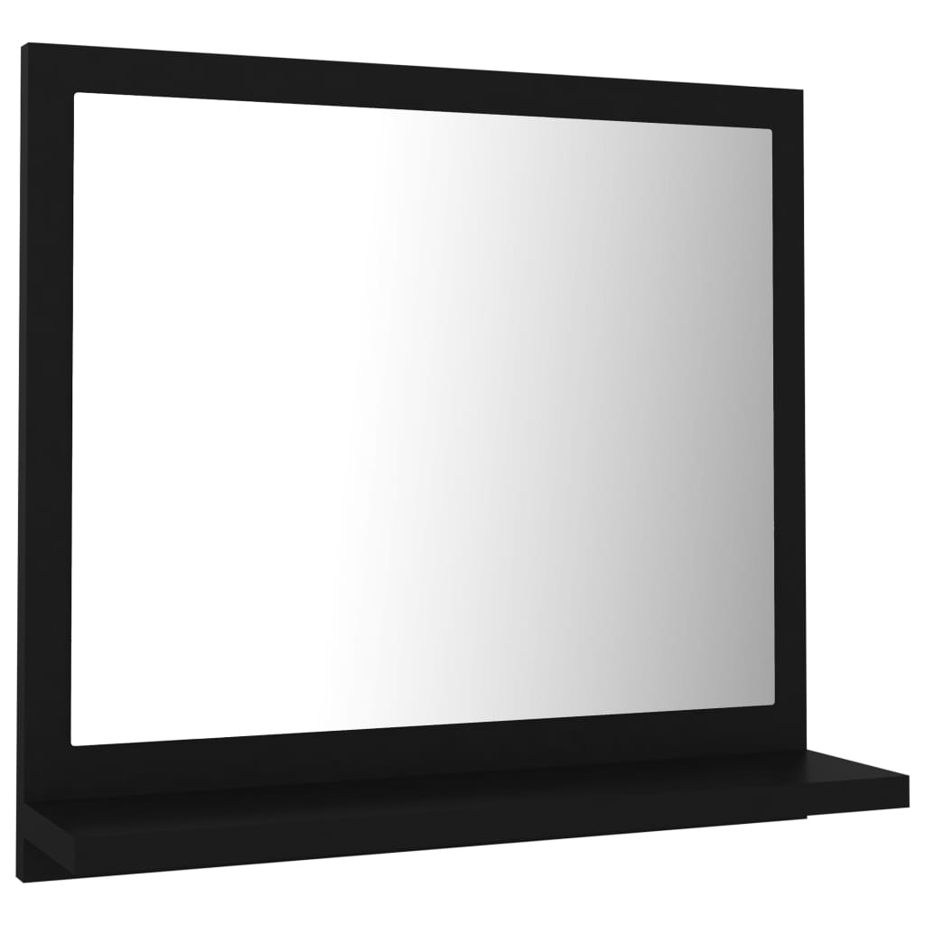 vidaXL Vonios kambario veidrodis, juodos spalvos, 40x10,5x37cm, MDP