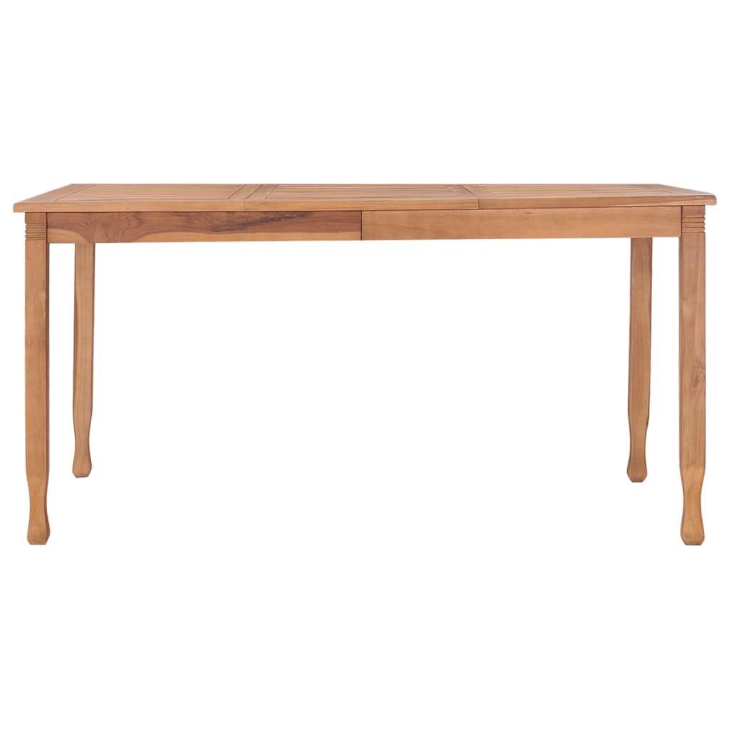 vidaXL Sodo valgomojo stalas, 150x90x75cm, tikmedžio medienos masyvas