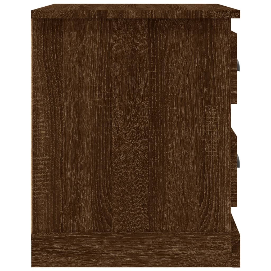 vidaXL Naktinės spintelės, 2vnt., rudos ąžuolo, 39x39x47,5cm, mediena