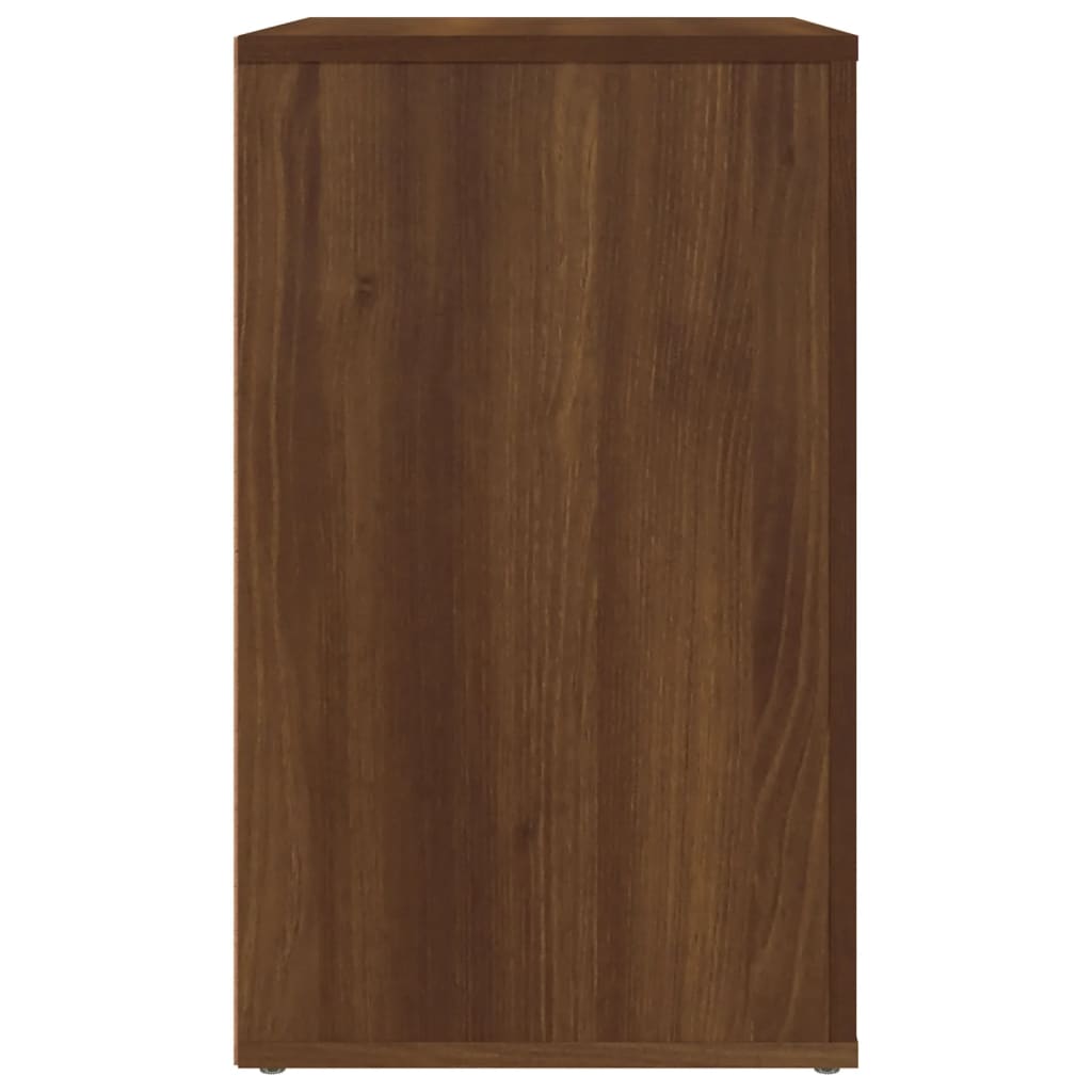 vidaXL Naktinė spintelė, ruda ąžuolo, 50x36x60cm, apdirbta mediena