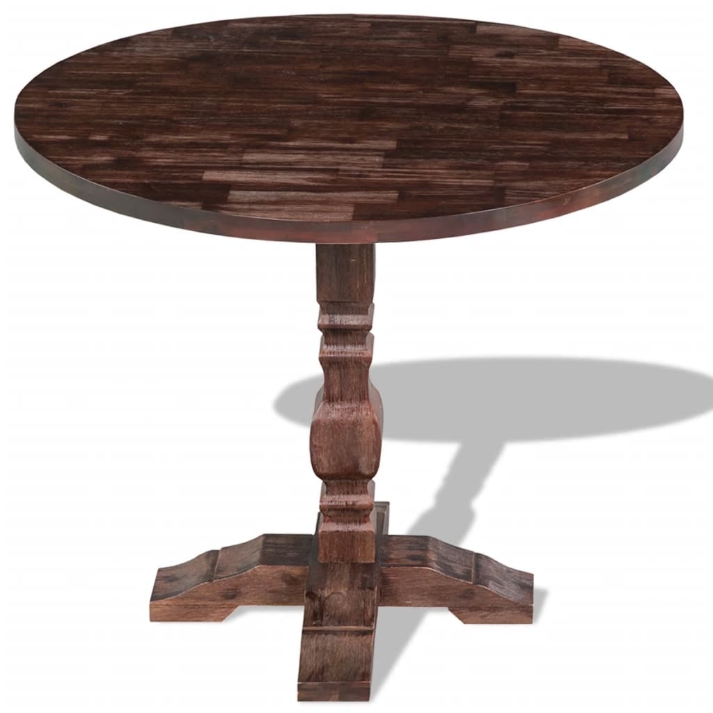 vidaXL Valgomojo stalas, masyvi akacijos mediena, 85 x 75 cm