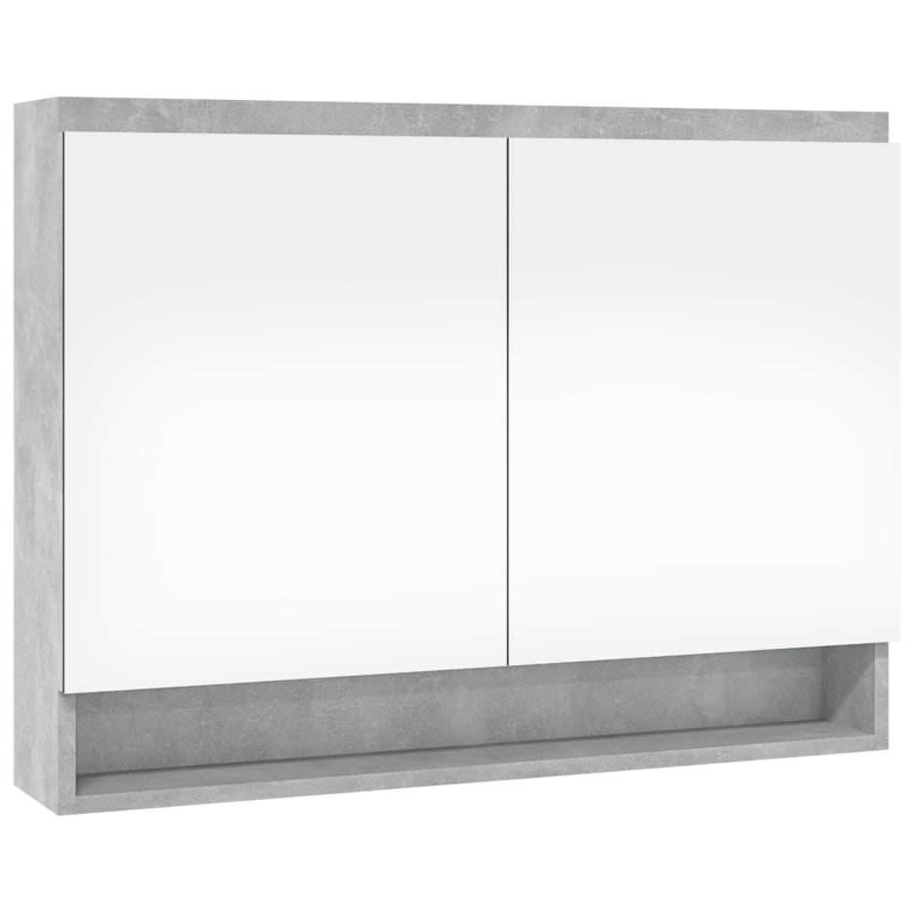 vidaXL Veidrodinė vonios spintelė, betono pilka, 80x15x60cm, MDF