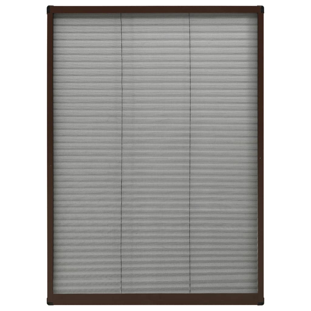 vidaXL Tinklelis nuo vabzdžių langams, rudas, 80x120cm, aliuminis