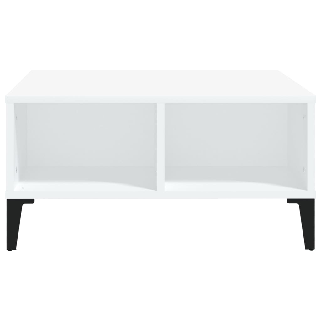 vidaXL Kavos staliukas, baltos spalvos, 60x60x30cm, MDP