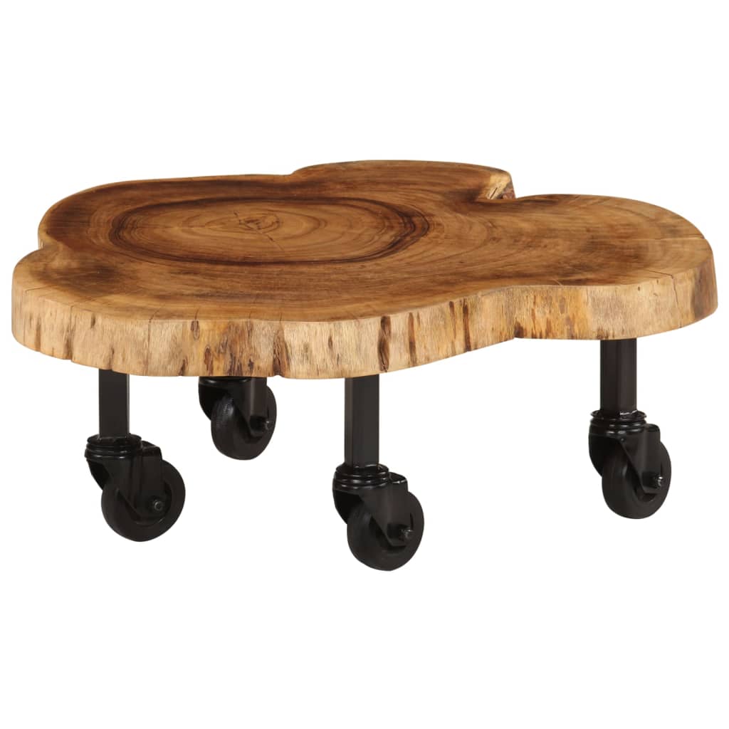 vidaXL Kavos staliukas, 60x55x25cm, akacijos medienos masyvas