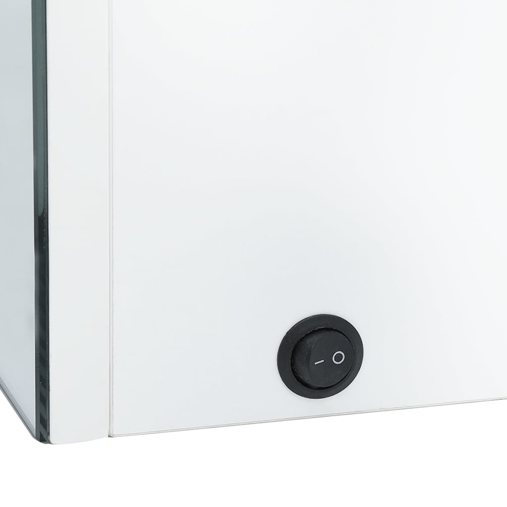vidaXL Veidrodinė vonios spintelė su LED apšvietimu, balta, 50x14x60cm