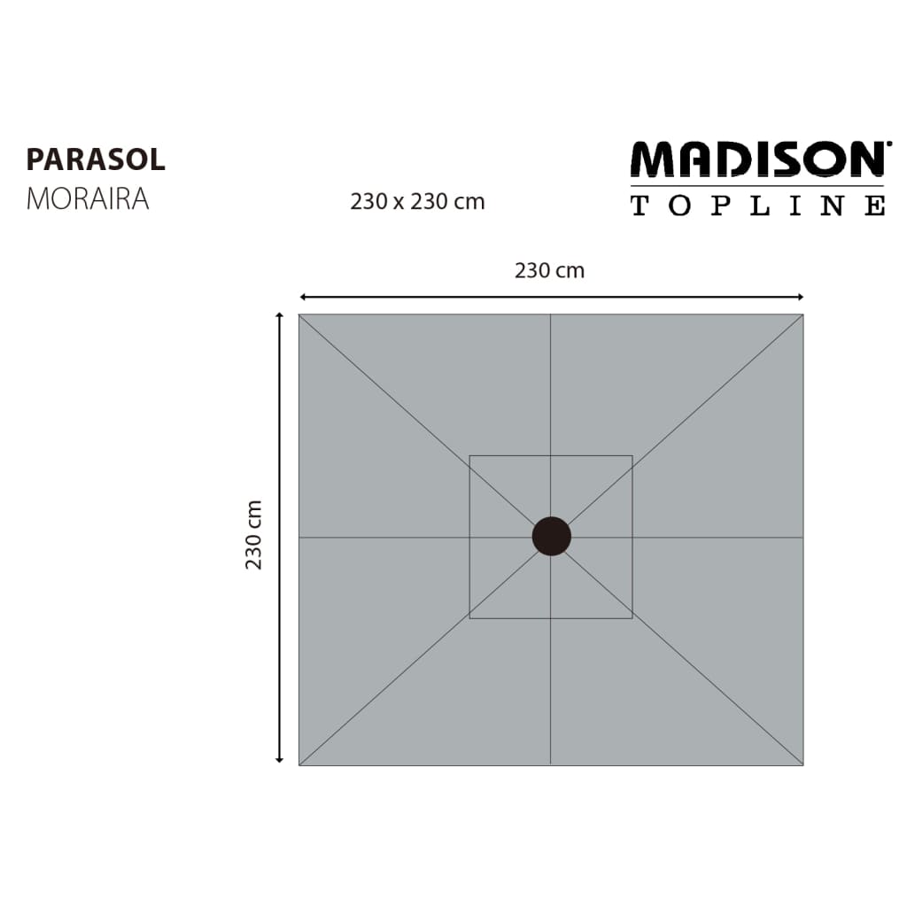 Madison Skėtis nuo saulės Moraira, gelsvai rudos spalvos, 230x230cm