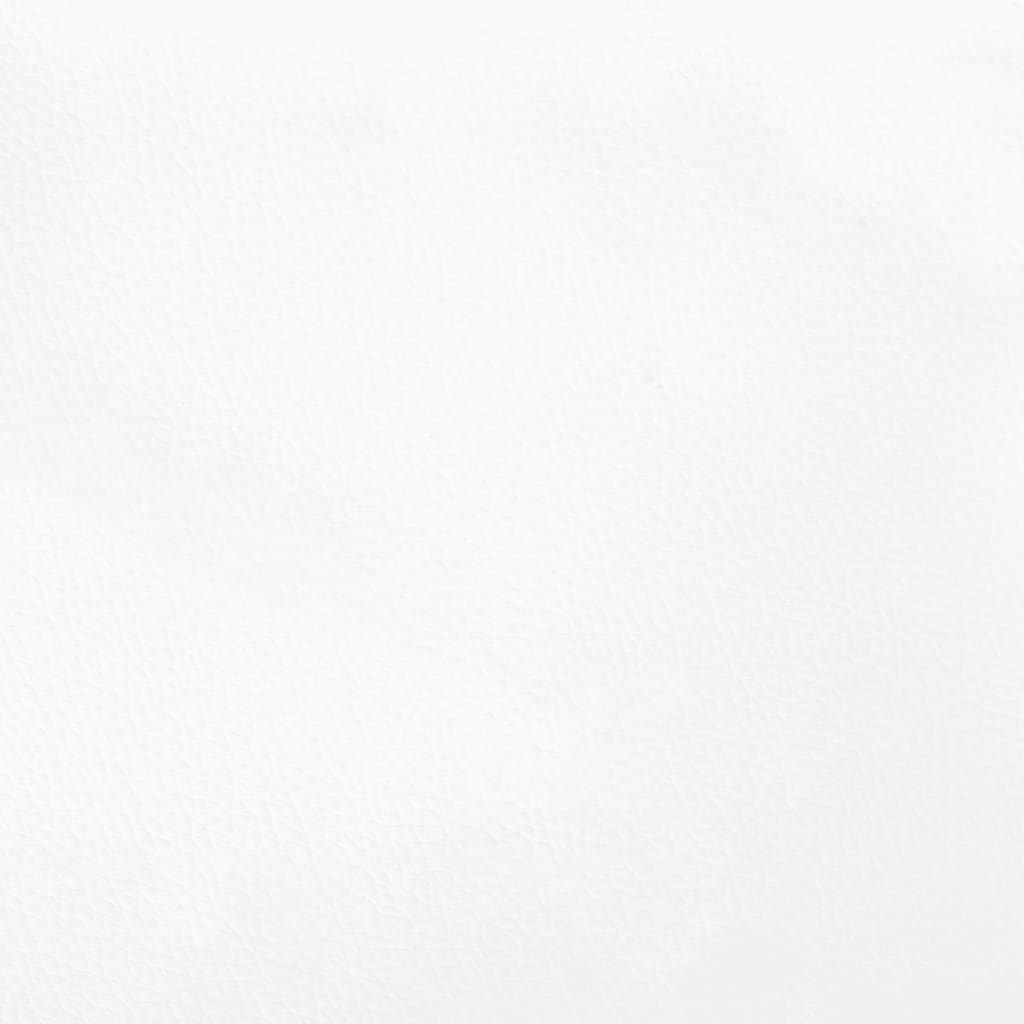 vidaXL Galvūgalis su auselėmis, baltas, 83x23x118/128cm, dirbtinė oda