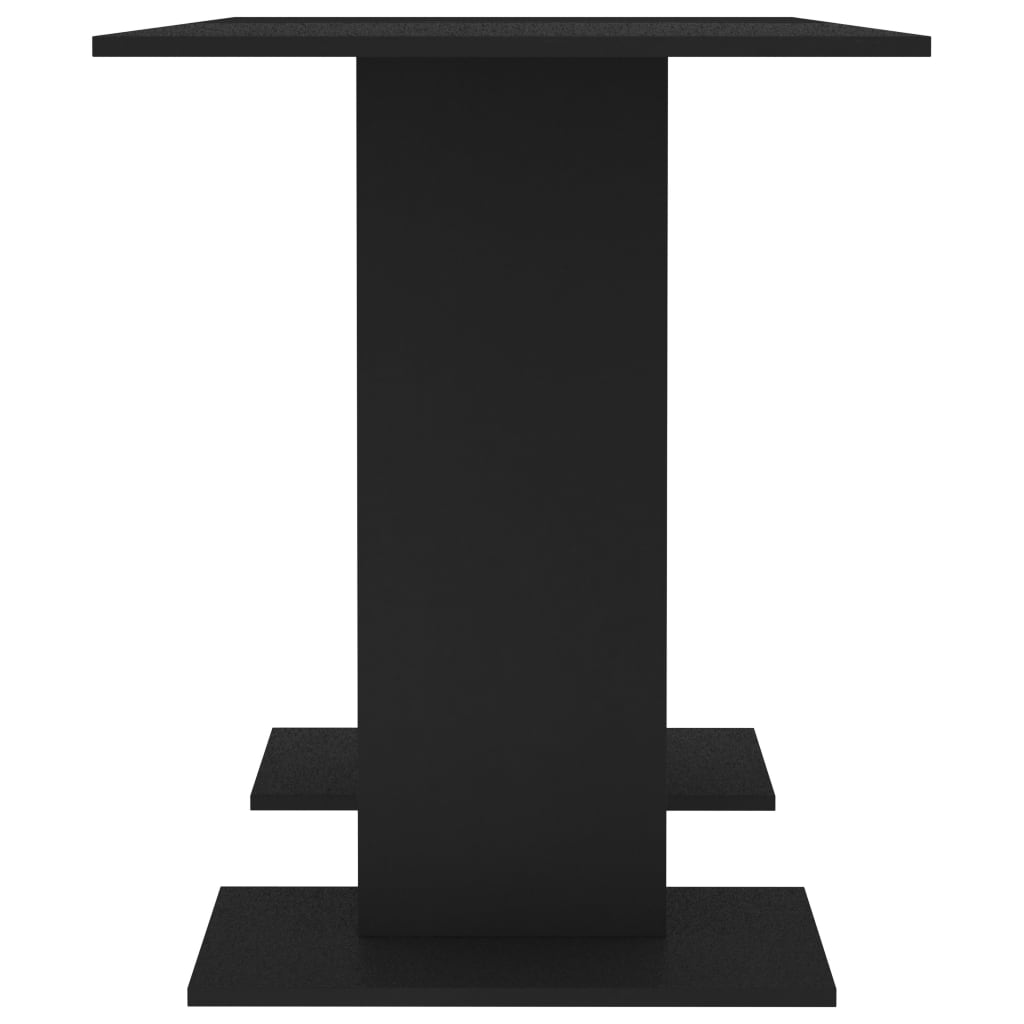 vidaXL Valgomojo stalas, juodos spalvos, 110x60x75 cm, MDP