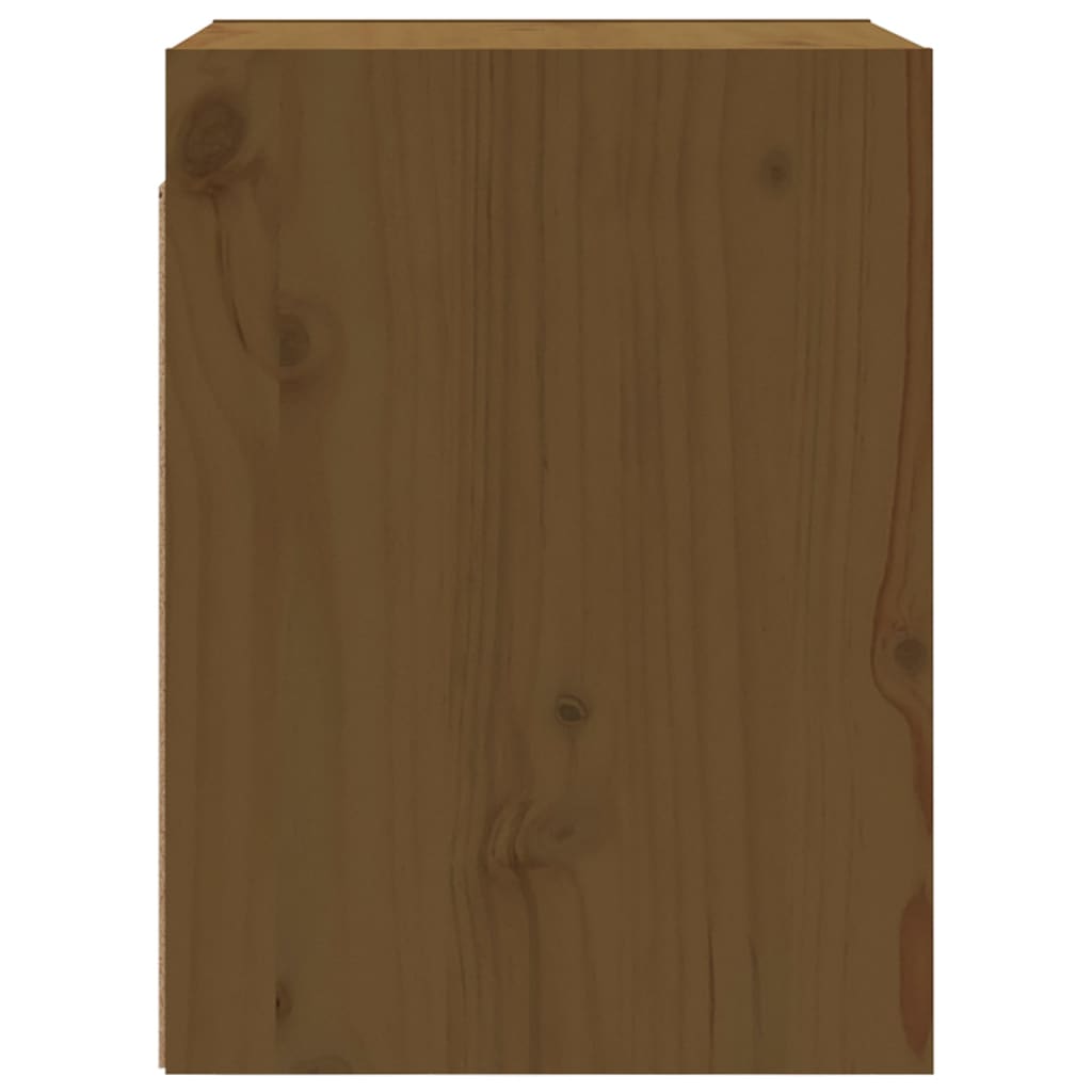 vidaXL Sieninė spintelė, medaus ruda, 30x30x40cm, pušies masyvas