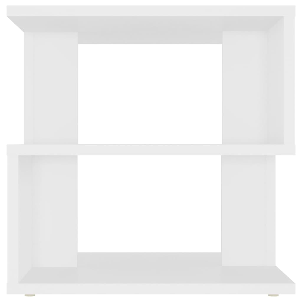 vidaXL Šoninis staliukas, baltos spalvos, 40x40x40cm, MDP