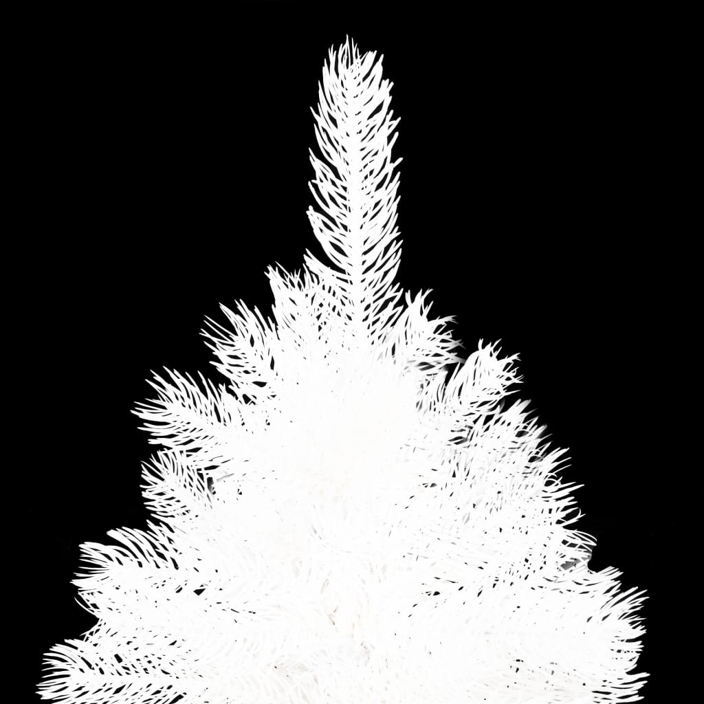 vidaXL Dirbtinė apšviesta Kalėdų eglutė su žaisliukais, balta, 240cm