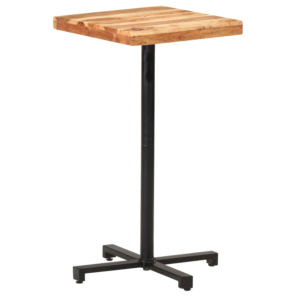 vidaXL Baro staliukas, 50x50x110cm, akacijos masyvas, kvadratinis
