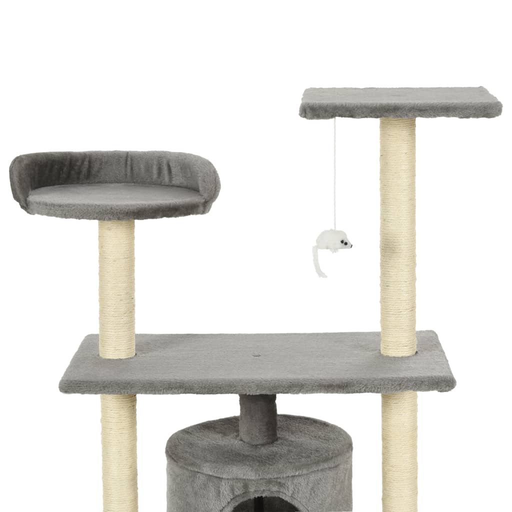 vidaXL Draskyklė katėms su stovu iš sizalio, 95cm, pilka