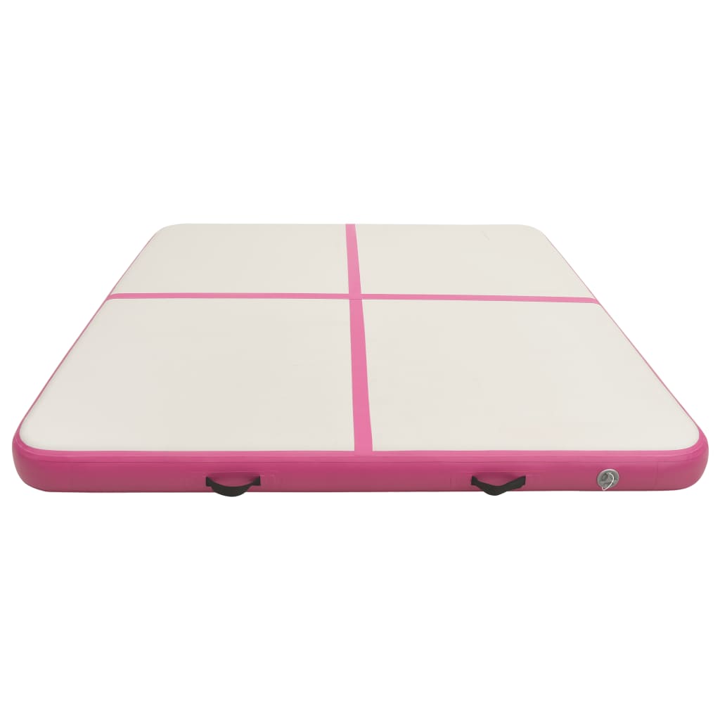 vidaXL Pripučiamas gimnastikos kilimėlis, rožinis, 200x200x15cm, PVC