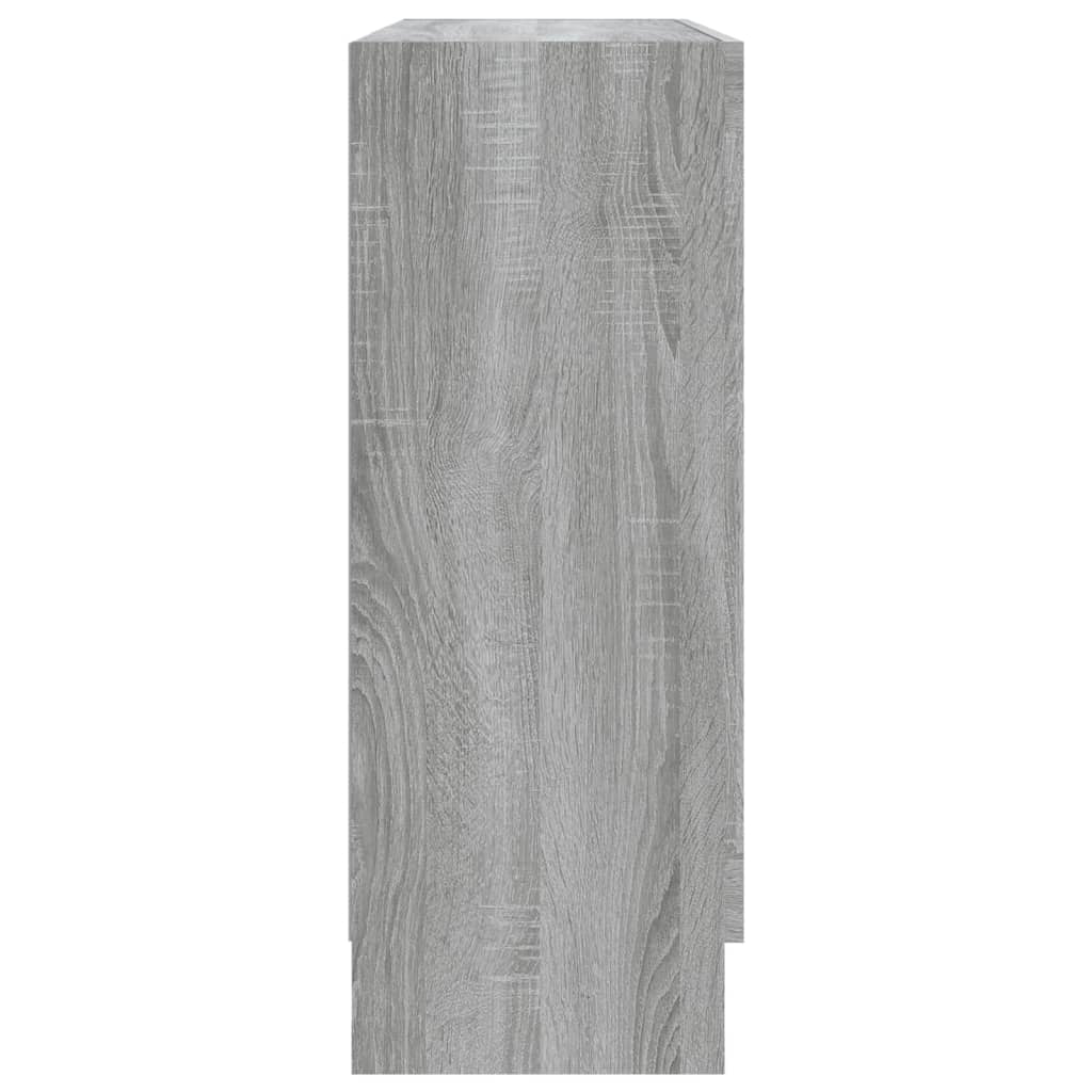 vidaXL Vitrininė spintelė, pilka ąžuolo, 82,5x30,5x80cm, mediena