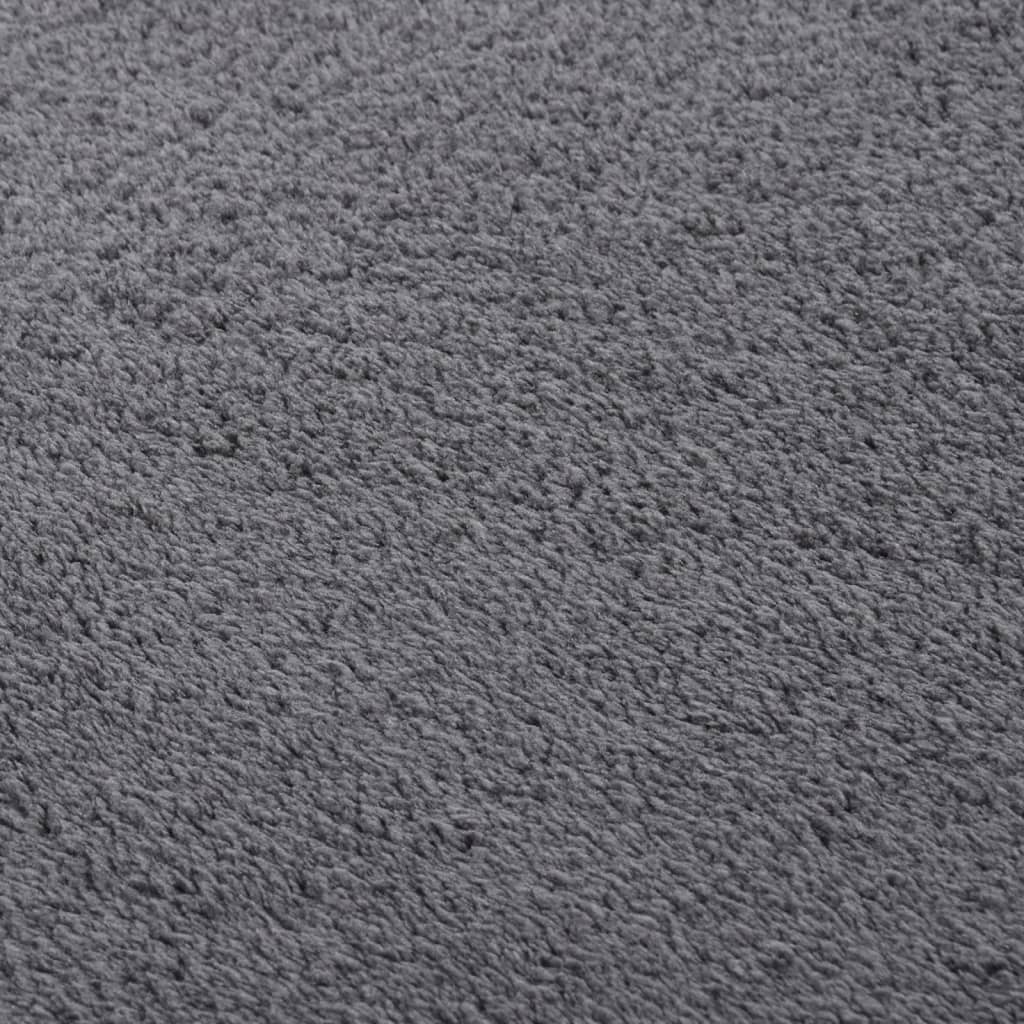 vidaXL Kilimas, antracito, 120x170cm, skalbiamas, trumpi šereliai