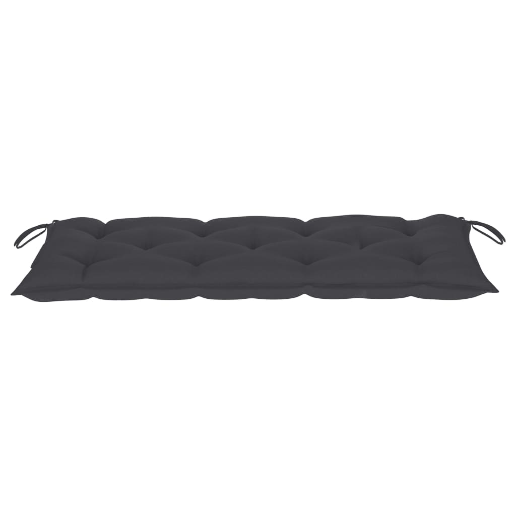 vidaXL Sodo suoliukas su antracito pagalvėle, 120cm, tikmedžio masyvas