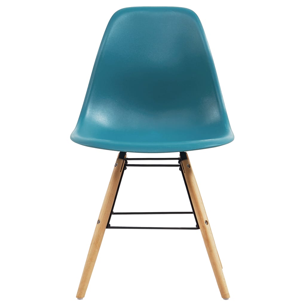 vidaXL Valgomojo kėdės, 4vnt., turkio spalvos, plastikas