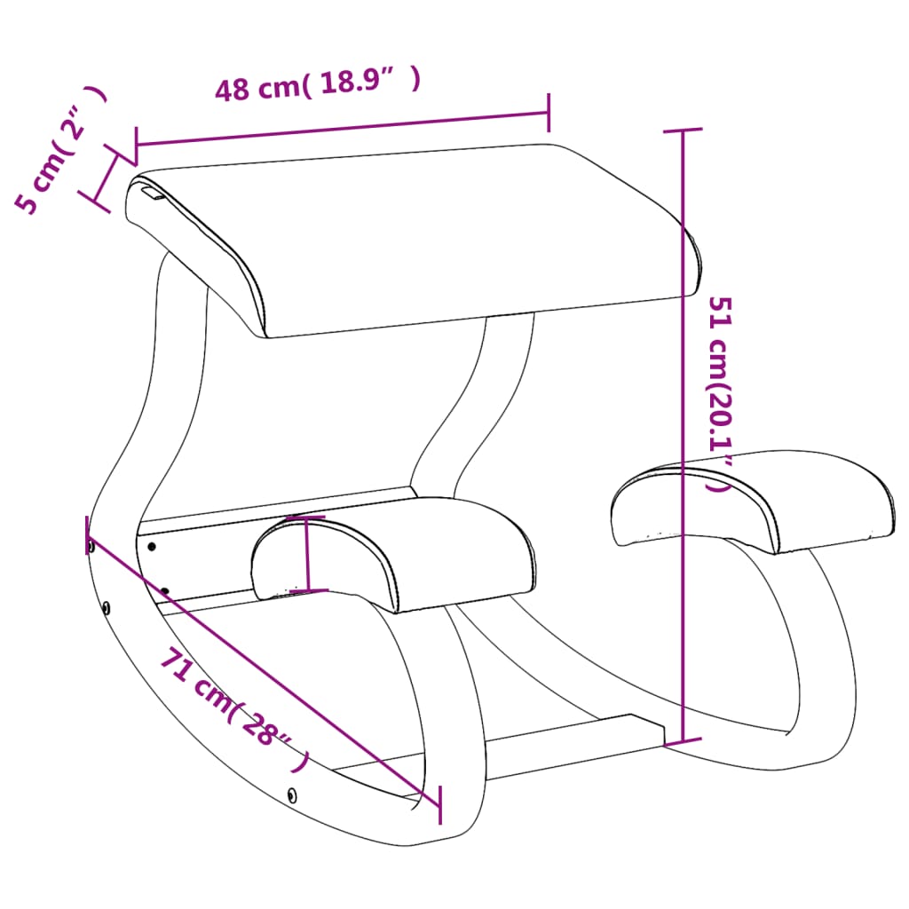 vidaXL Sodo kėdutė, kreminės spalvos, 48x71x51cm, beržo fanera