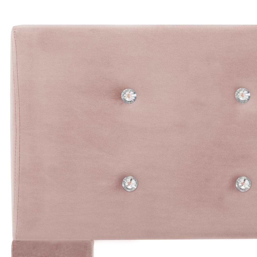 vidaXL Lovos rėmas, rožinės spalvos, 180x200 cm, aksomas
