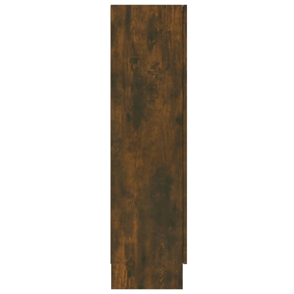vidaXL Vitrininė spintelė, dūminio ąžuolo, 82,5x30,5x115cm, mediena