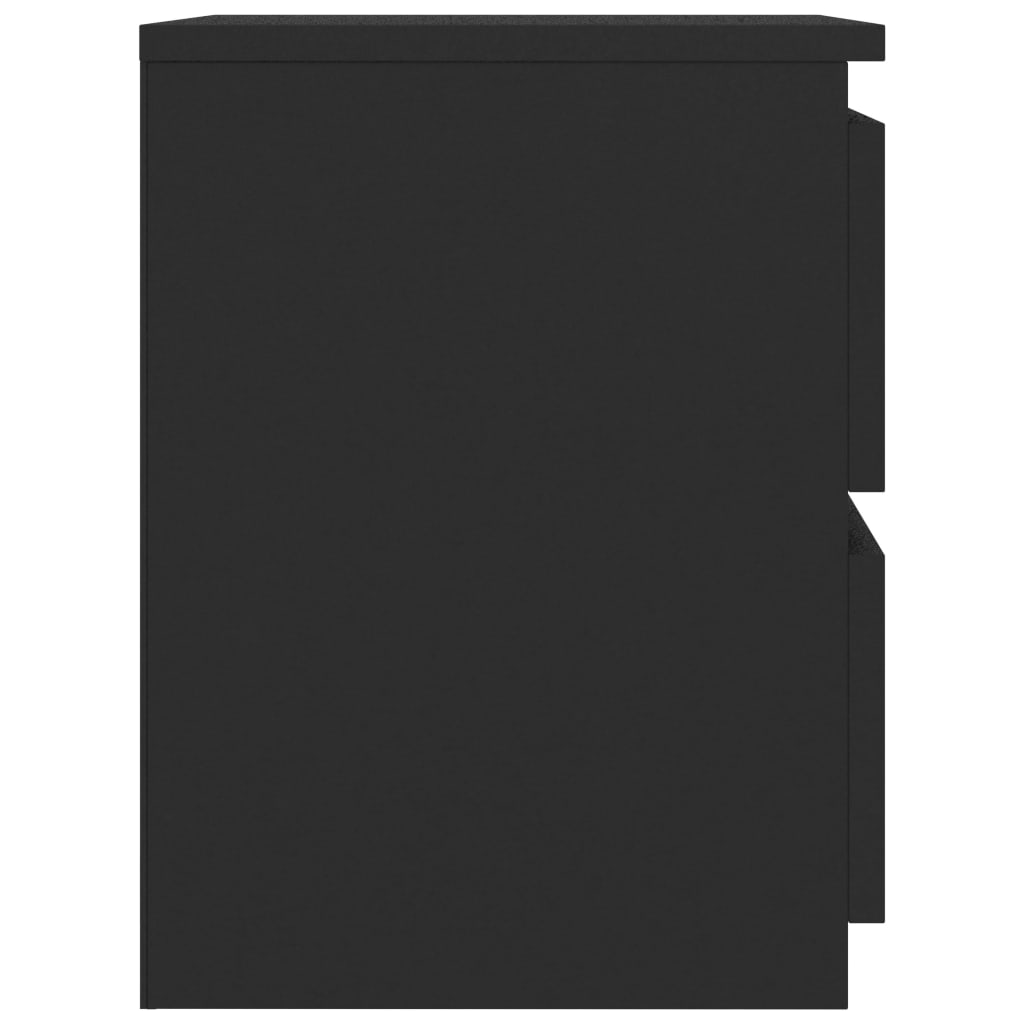 vidaXL Naktinės spintelės, 2 vnt., juodos spalvos, 30x30x40 cm, MDP