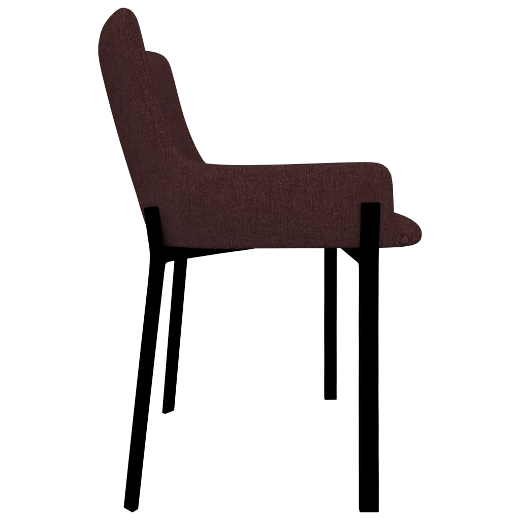 vidaXL Valgomojo kėdės, 6 vnt., vyno spalvos, audinys (3x282597)