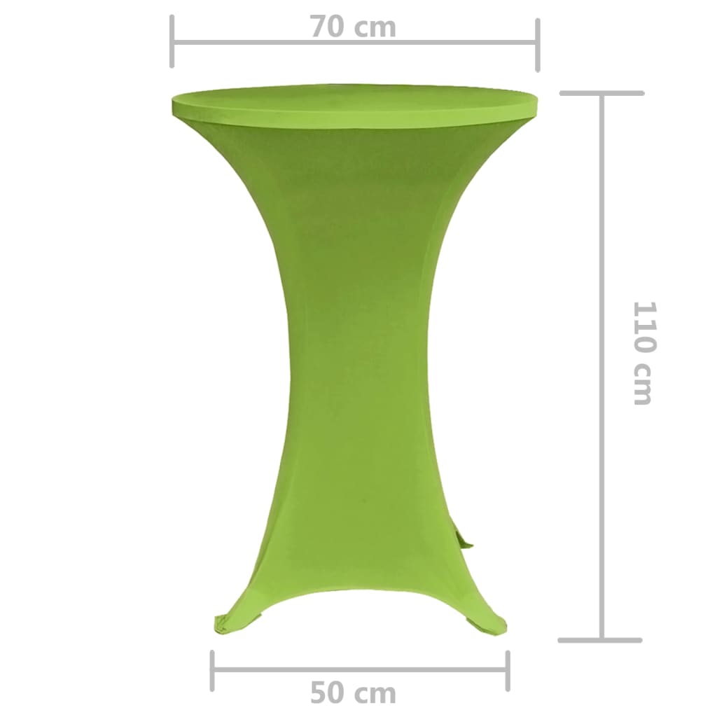 vidaXL tampri staltiesė, skersmuo 70 cm, 2 vnt., žalios spalvos
