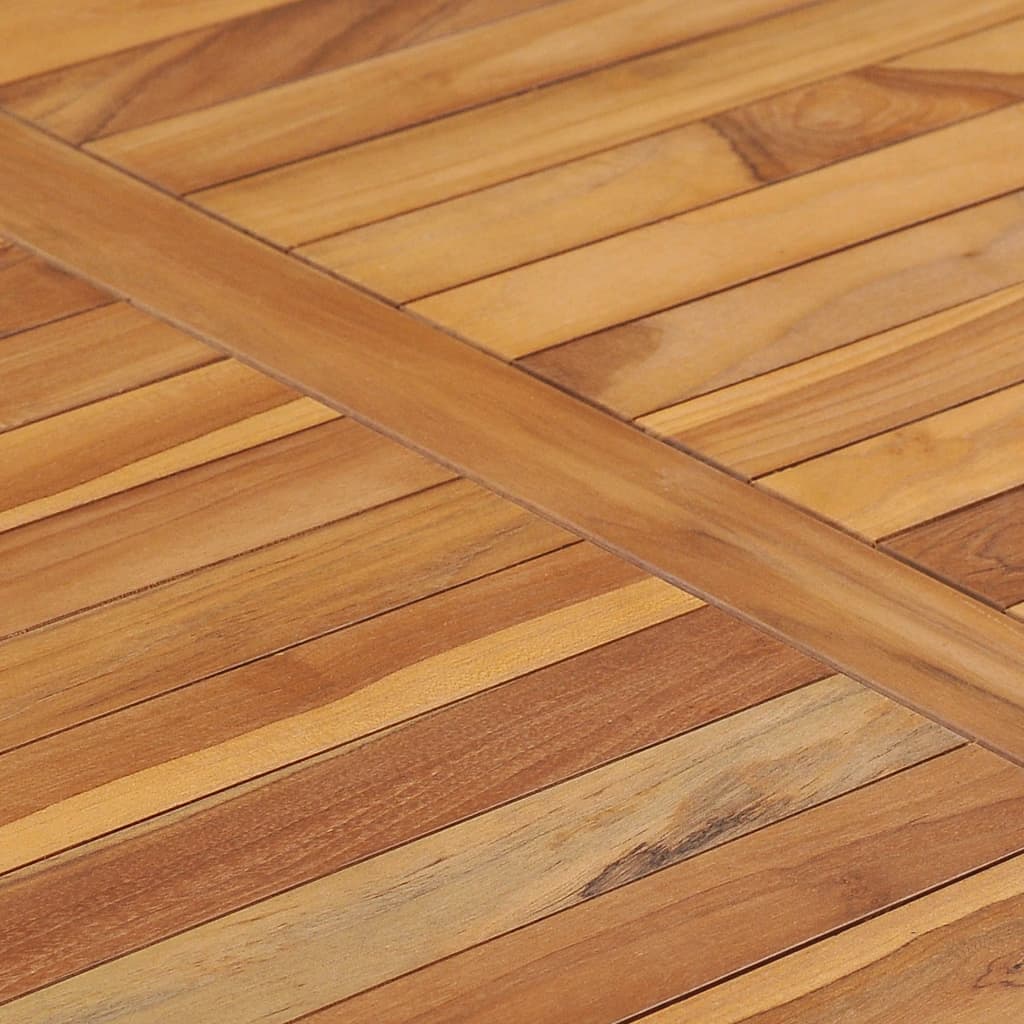 vidaXL Sodo valgomojo stalas, 120x65x80cm, tikmedžio medienos masyvas