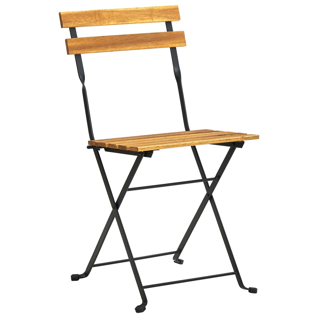 vidaXL Sulankstomos bistro kėdės, 4vnt., akacijos medienos masyvas