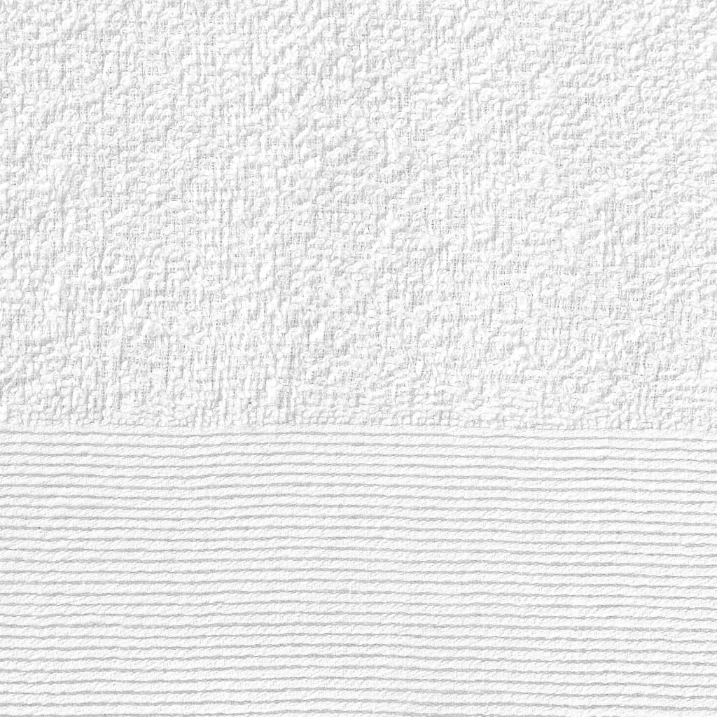 vidaXL Vonios rankšluosčiai, 25vnt., balti, 100x150cm, medvilnė