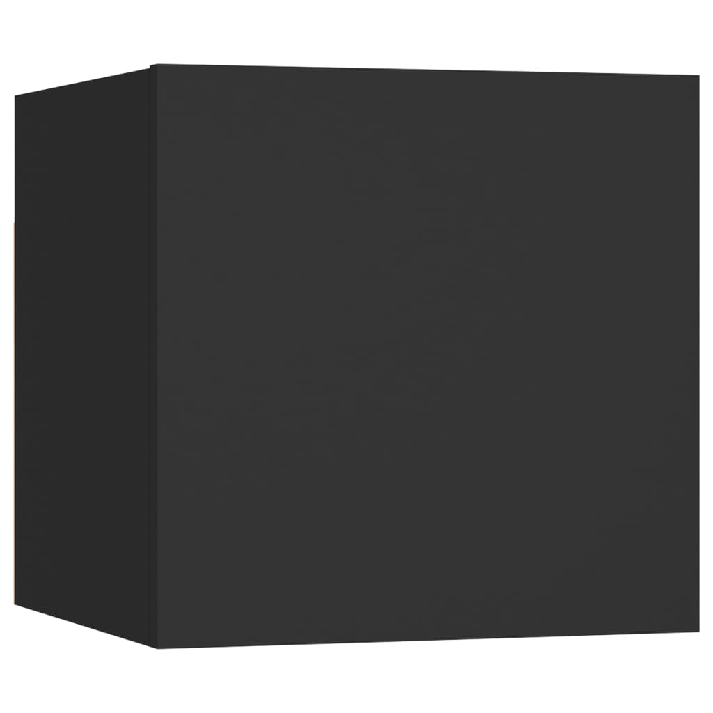 vidaXL Naktinė spintelė, juodos spalvos, 30,5x30x30cm, MDP