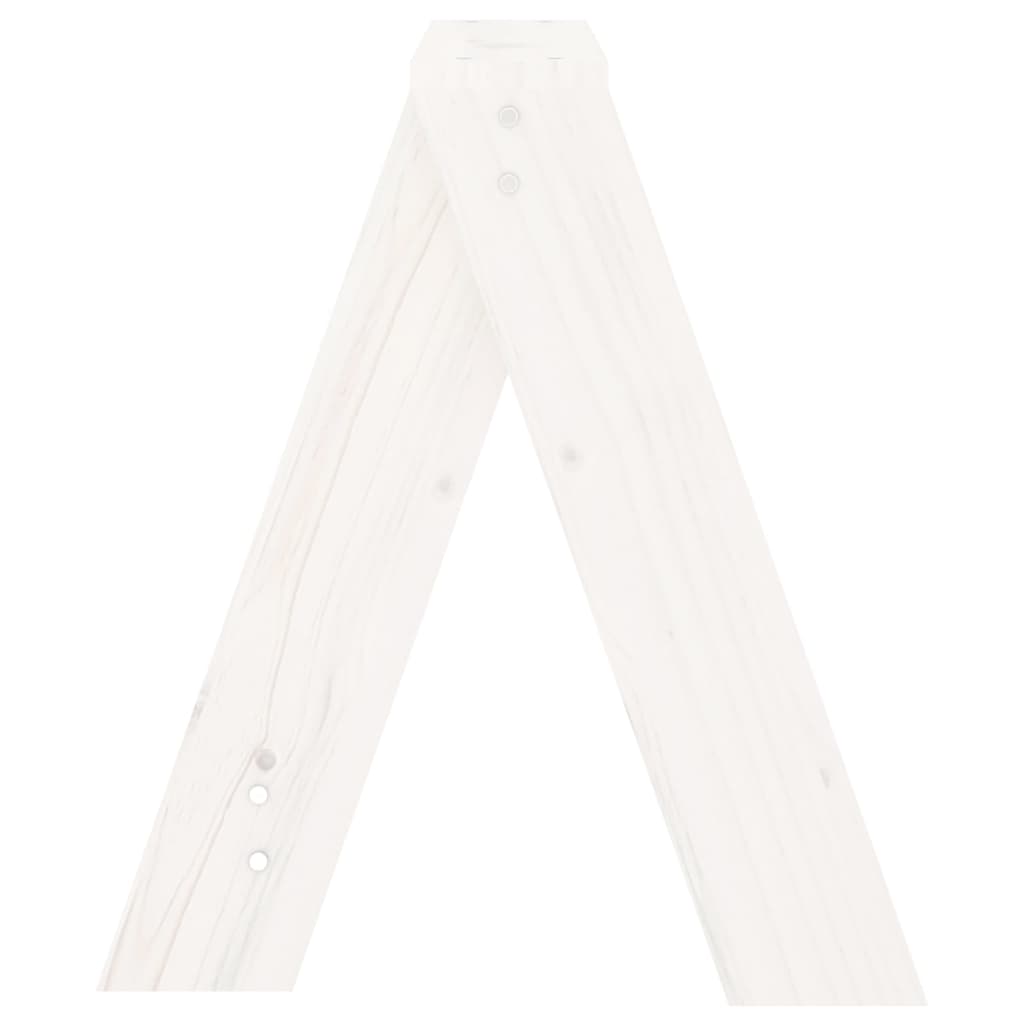 vidaXL Taburetės, 2vnt., baltos, 40x40x45cm, pušies medienos masyvas
