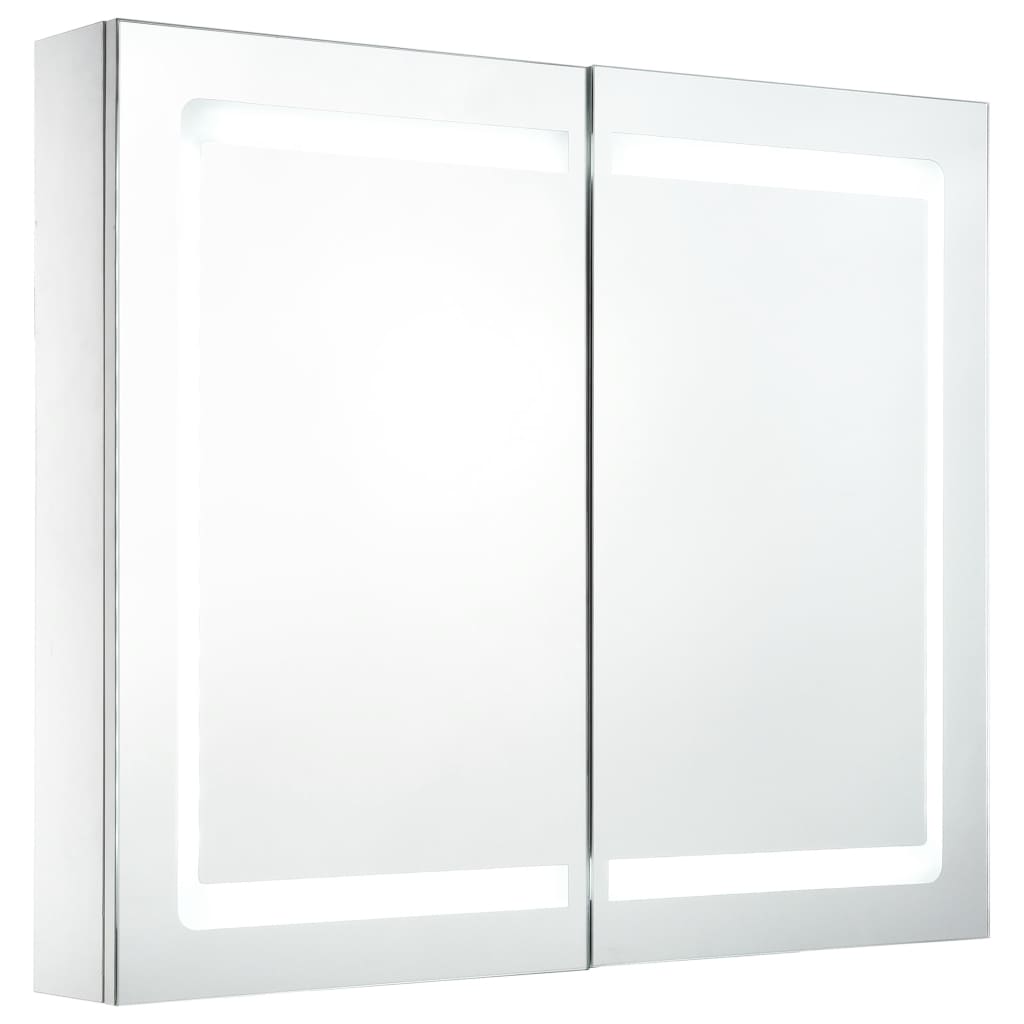 vidaXL Veidrodinė vonios spintelė su LED apšvietimu, 80x12,2x68cm