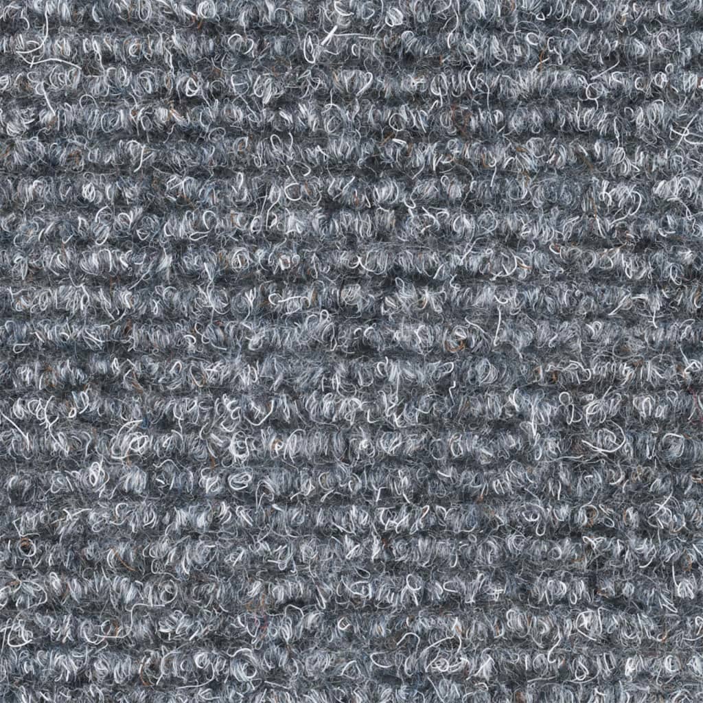 vidaXL Lipnūs laiptų kilimėliai, 15 vnt., 65 x 21 x 4 cm, šv. pilki