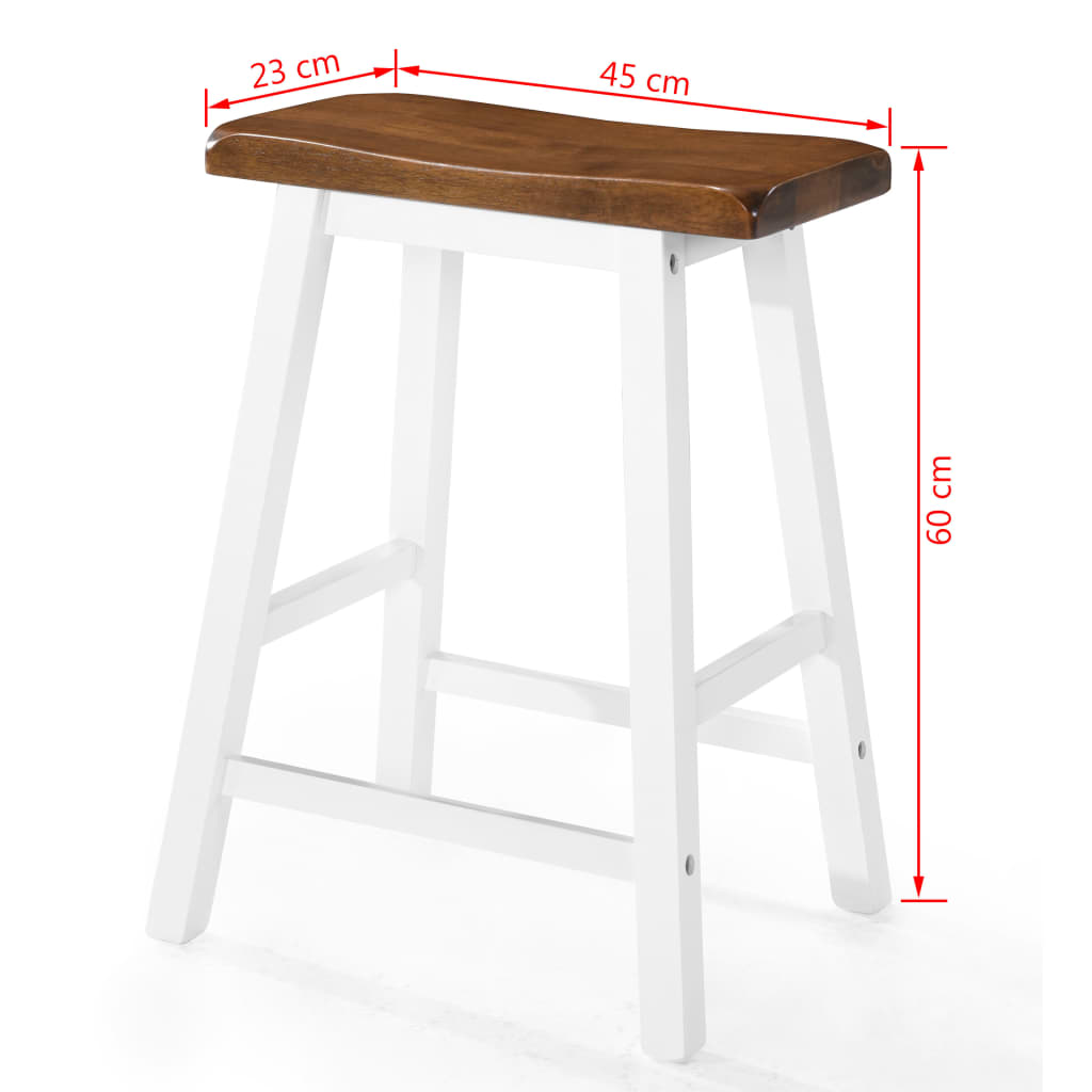 vidaXL Baro stalo ir kėdžių komplektas, 5d., masyvi mediena
