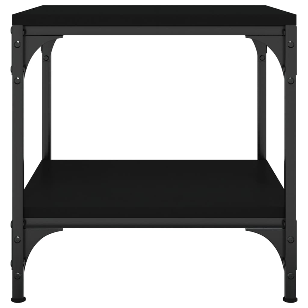 vidaXL Kavos staliukas, juodas, 50x50x40cm, apdirbta mediena