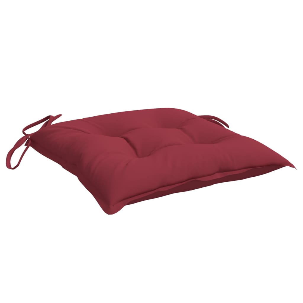 vidaXL Palečių pagalvėlės, 4vnt., vyno raudonos, 50x50x7cm, audinys