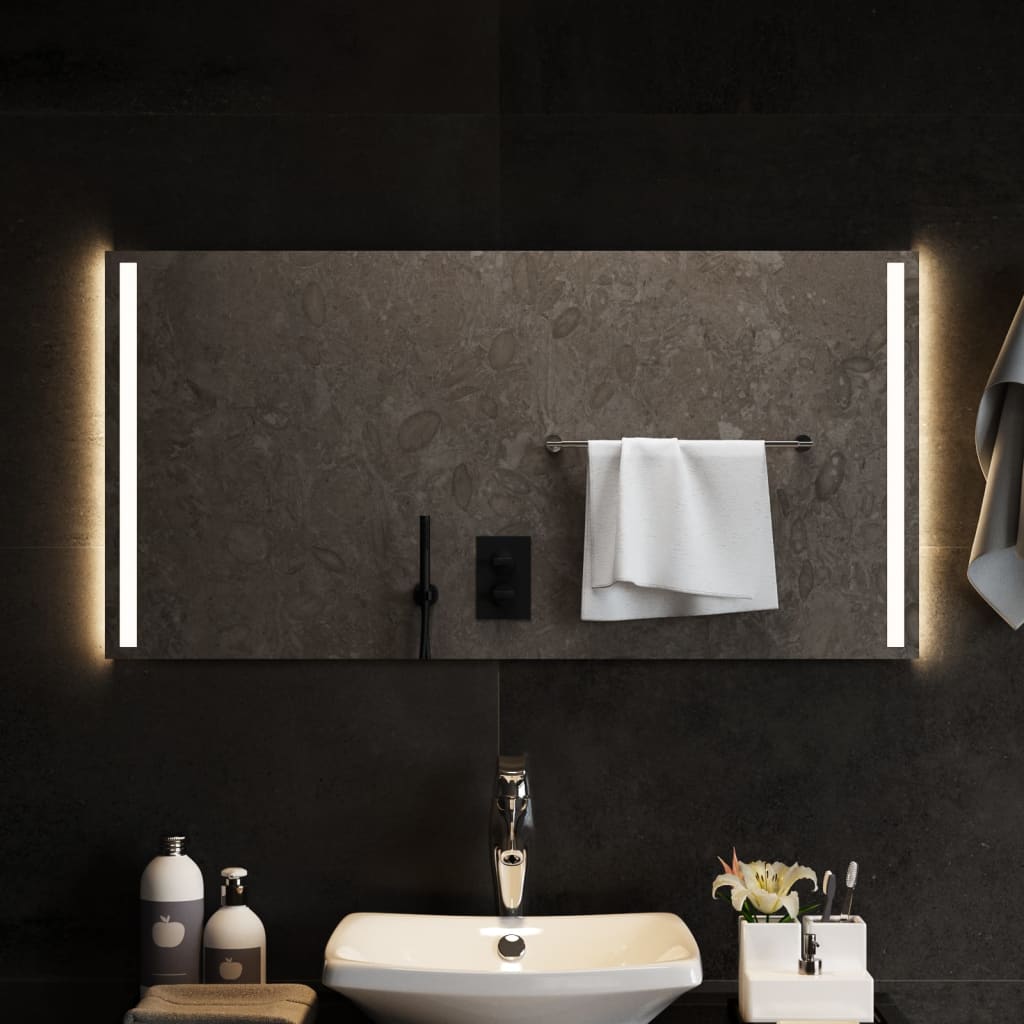 vidaXL Vonios kambario LED veidrodis, 100x50cm