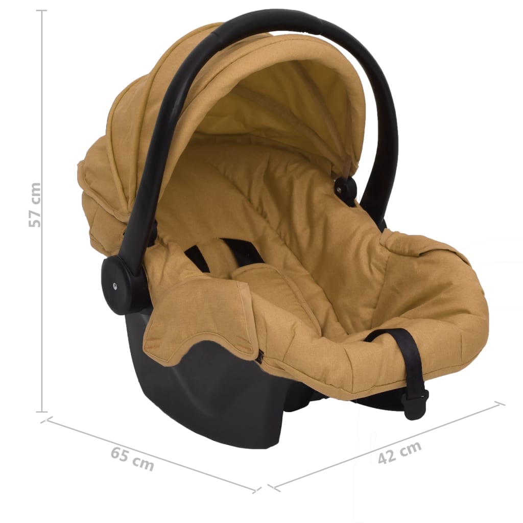 vidaXL Automobilinė kėdutė kūdikiams, taupe spalvos, 42x65x57cm