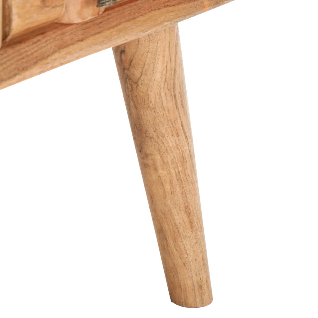 vidaXL Kavos staliukas, 110x50x35cm, akacijos medienos masyvas