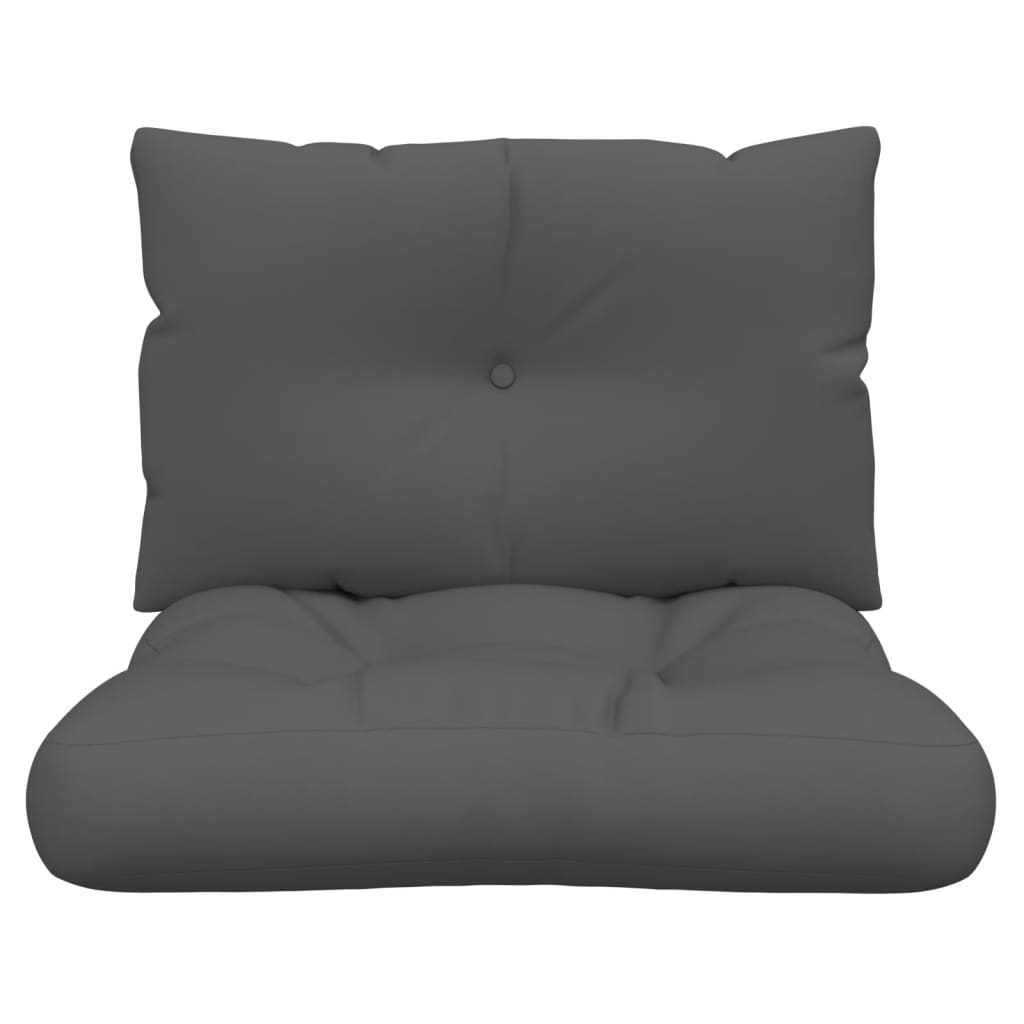 vidaXL Palečių pagalvėlės, 2vnt., antracito spalvos, audinys
