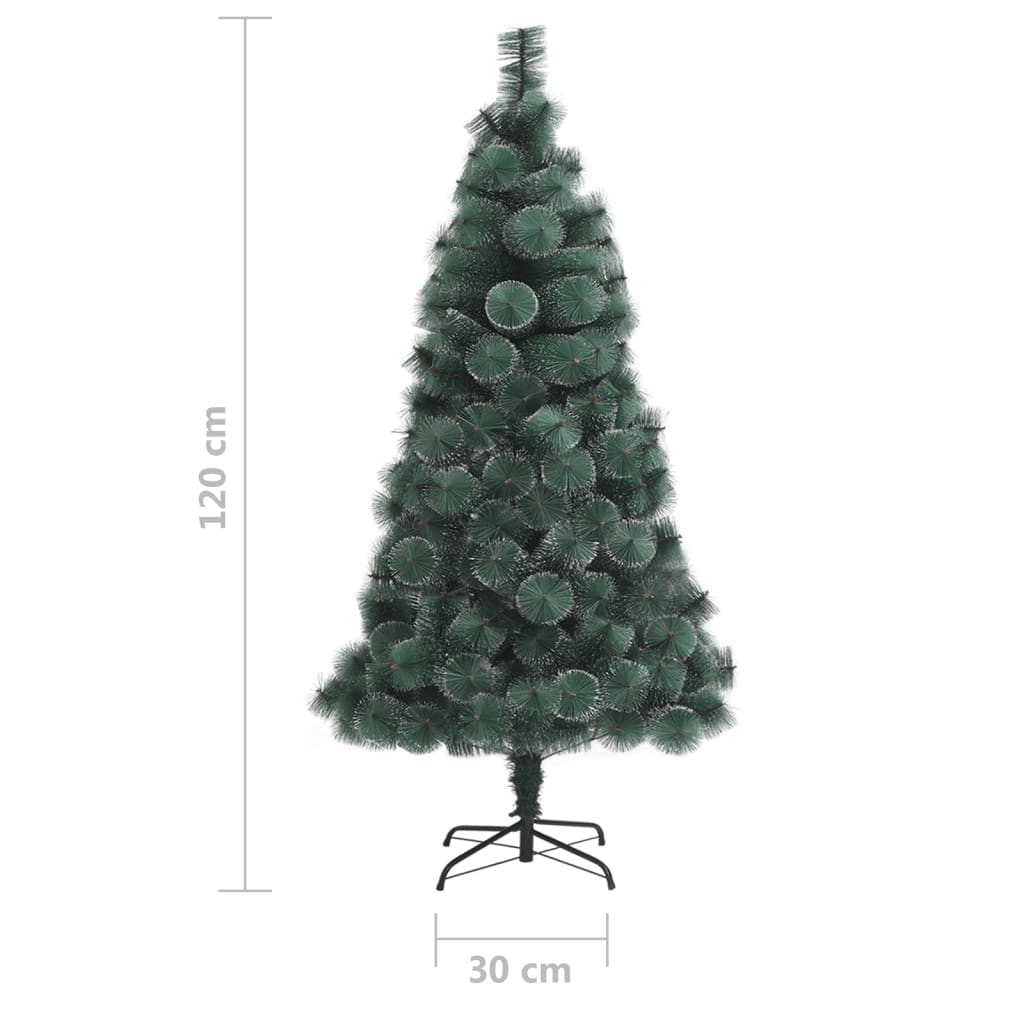vidaXL Dirbtinė Kalėdų eglutė su LED/žaisliukais, žalia, 120cm, PVC/PE