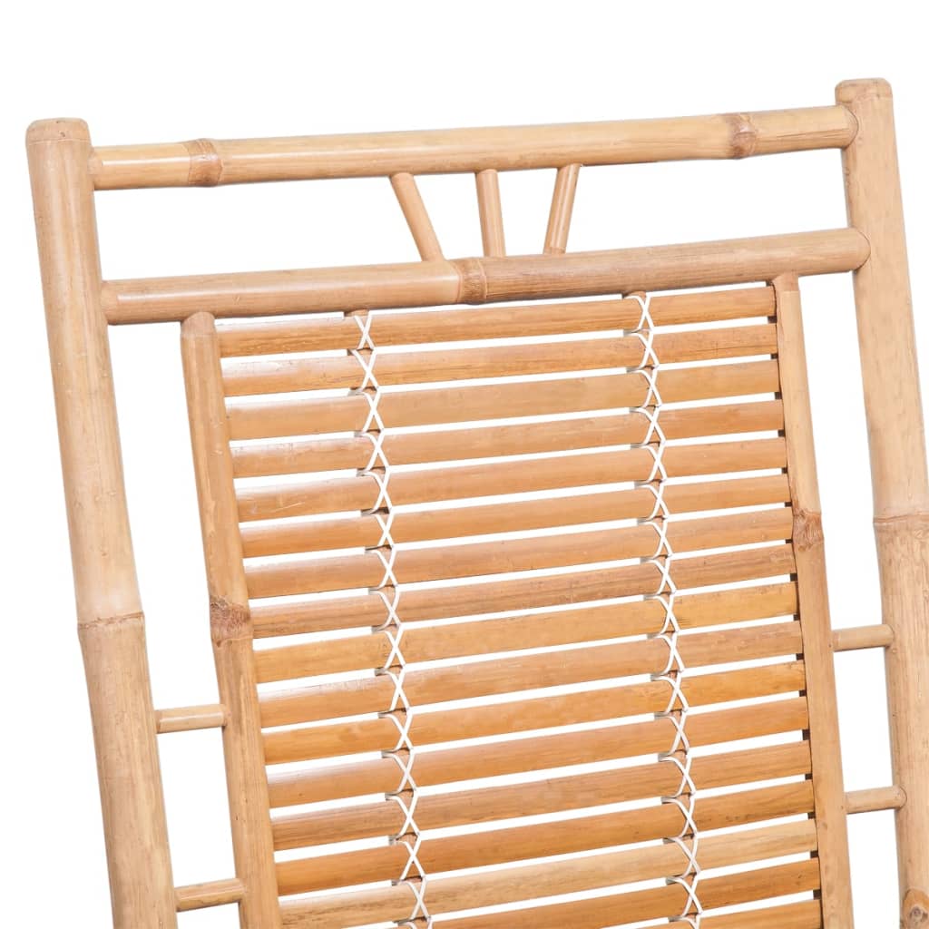 vidaXL Supama kėdė su pagalvėle, bambukas (41894+47542)