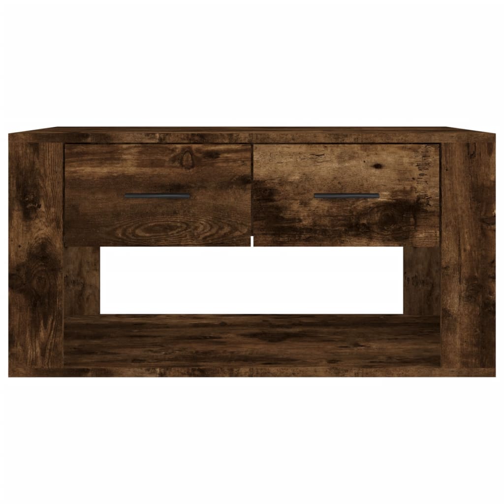 vidaXL Kavos staliukas, dūminio ąžuolo, 80x50x40cm, apdirbta mediena