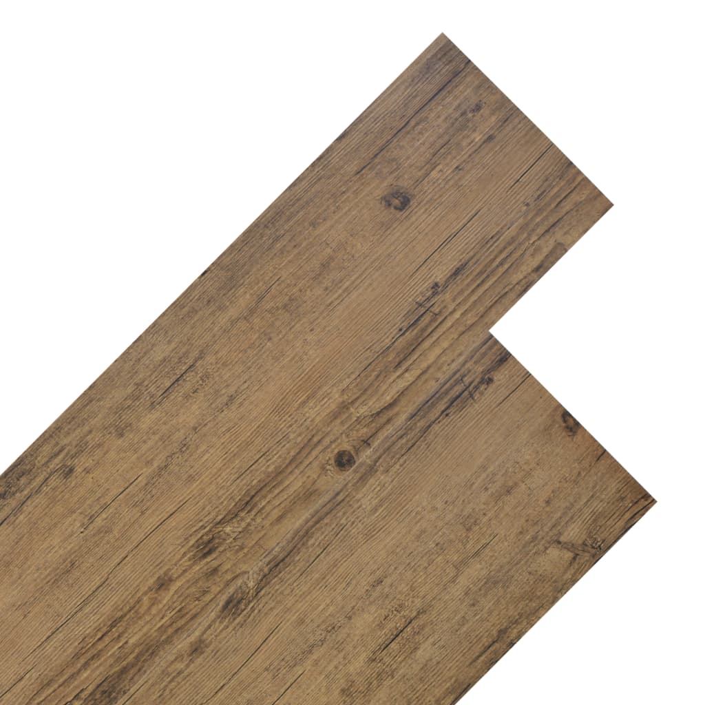 vidaXL Grindų plokštės, riešutmedžio, PVC, 5,26m², 2mm, nelipnios