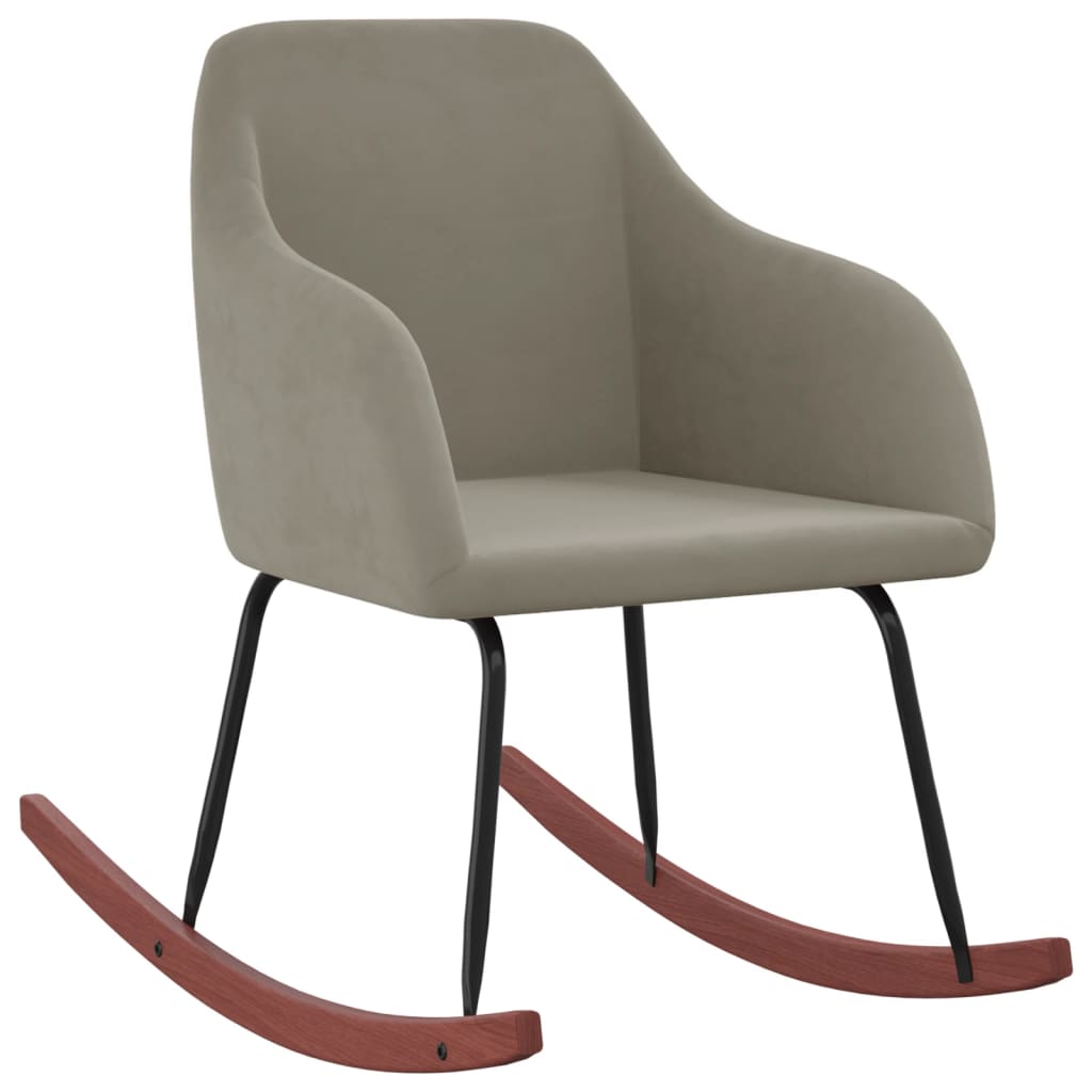 vidaXL Supama kėdė, šviesiai pilkos spalvos, aksomas