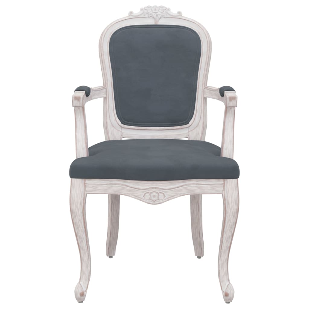vidaXL Valgomojo kėdė, tamsiai pilka, 62x59,5x100,5cm, aksomas